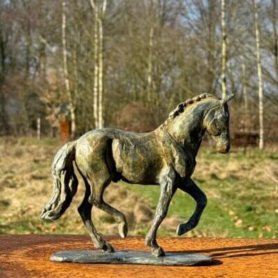 Dressage Horse bronze Miniature Brigitte Boss