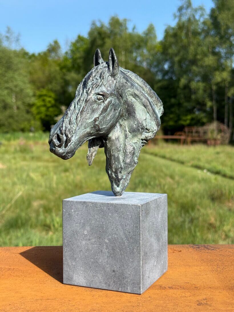 Beeld Fries paard hoofd miniatuur Brigitte Boss