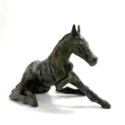 Veulen opstaand miniature brons Brigitte Boss