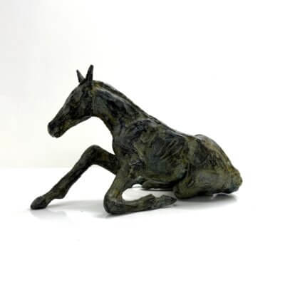 Veulen opstaand miniature brons Brigitte Boss