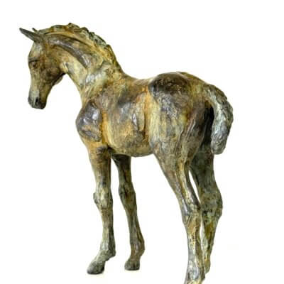 Veulen staand miniature brons Brigitte Boss